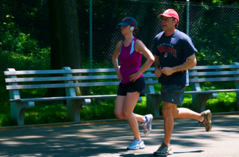 Corrida jogging Casal correndo