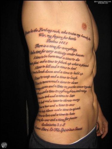 Textos completos como tatuagem Tatuagens masculinas barriga