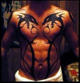 Tatuagem frontal completa Tatuagens masculinas barriga