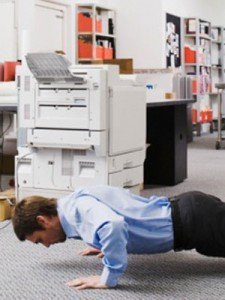 Flexões para exercícios no trabalho