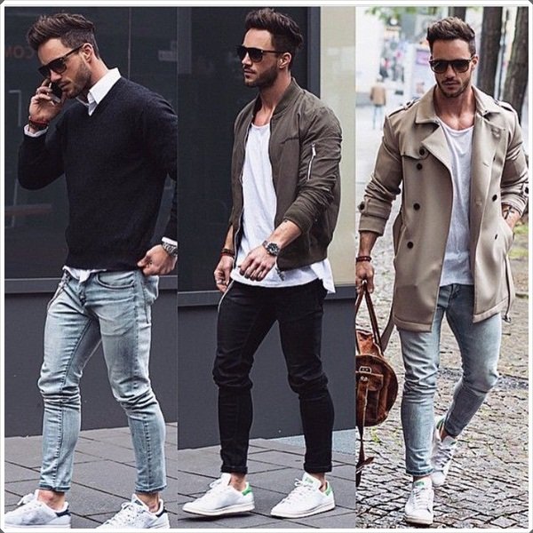 Estilo com tênis branco
