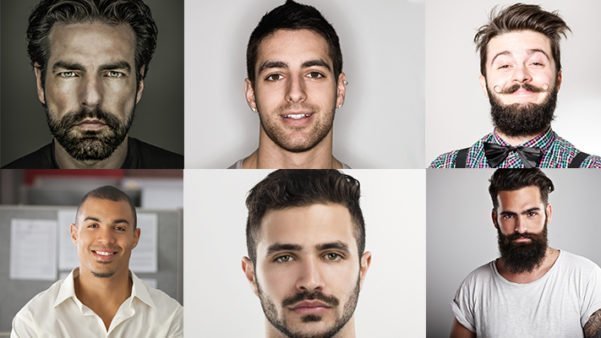 Barba masculina para rosto oval