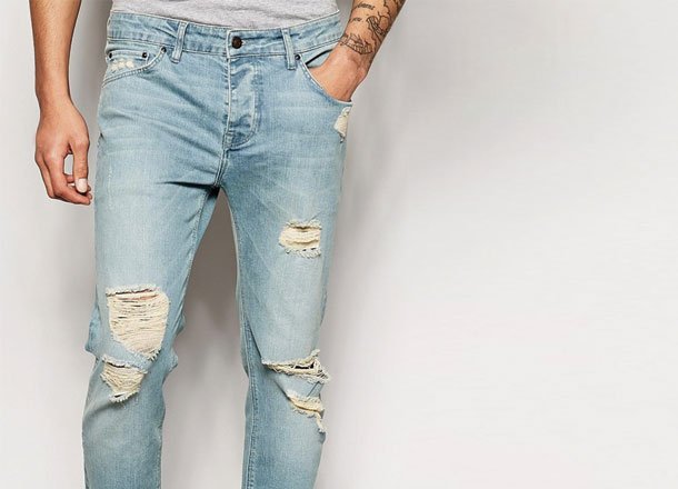 Desgaste de jeans masculino