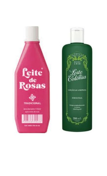 Leite de rosas e de colônia