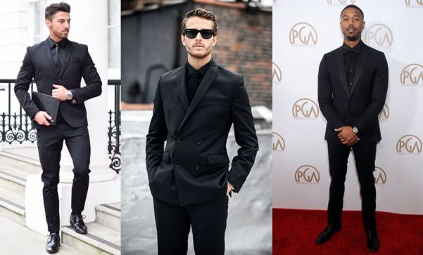 Homens com terno preto
