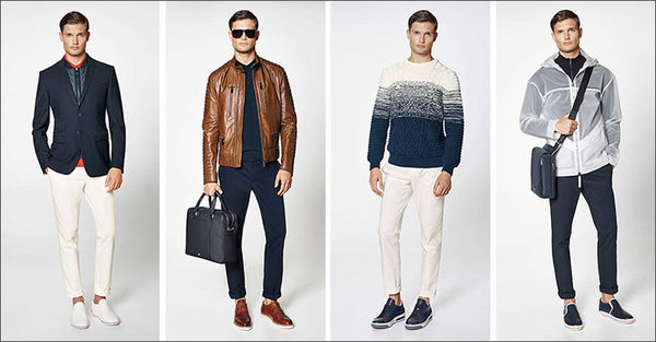 Homens com roupas modernas