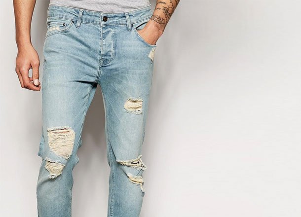 rasgar calça jeans masculina